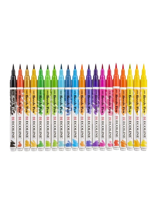 ECOLINE Royal Talens Ecoline Brush Pen Set of 20 Assorted Colors - Image 3